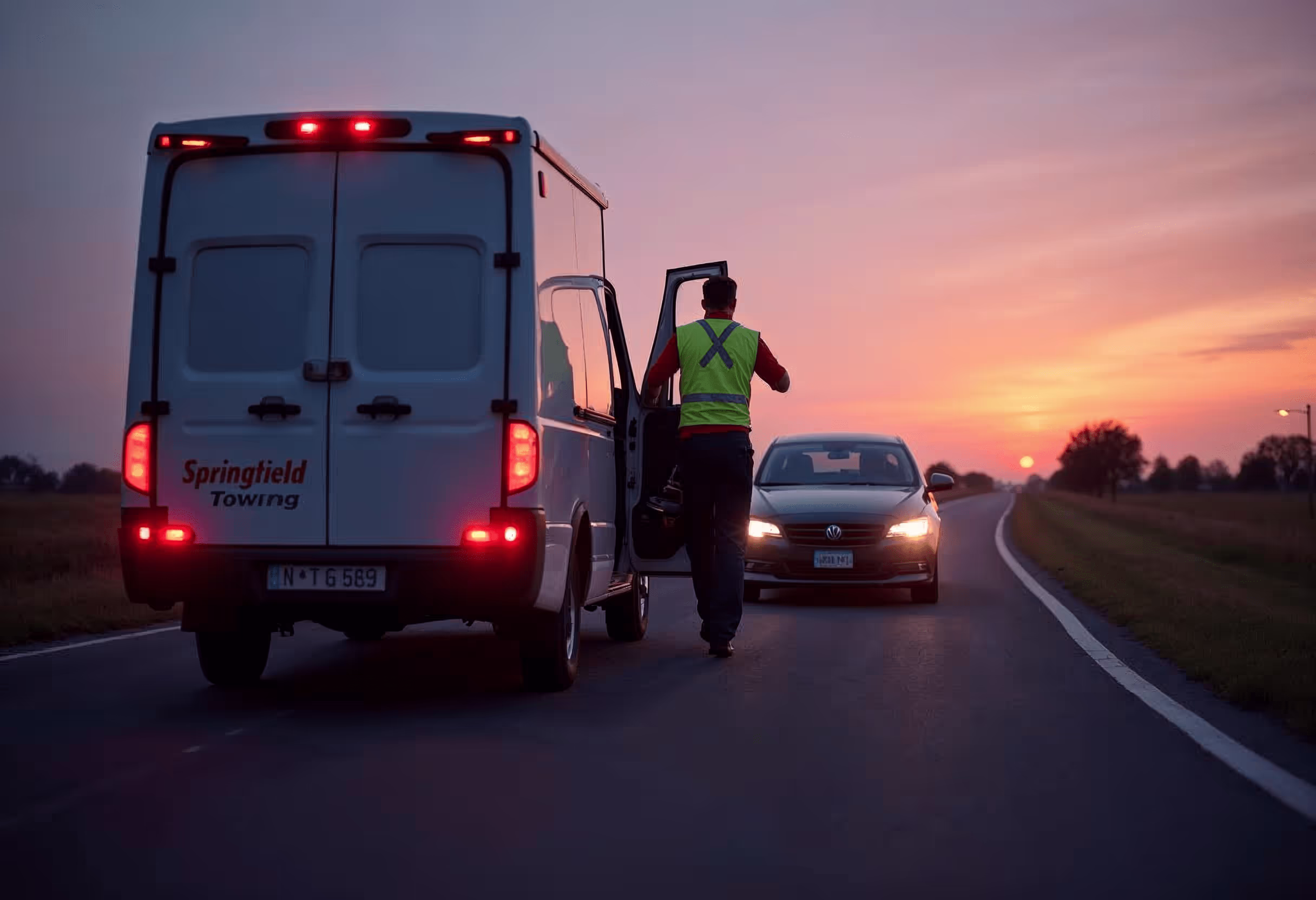 a roadside assistance van