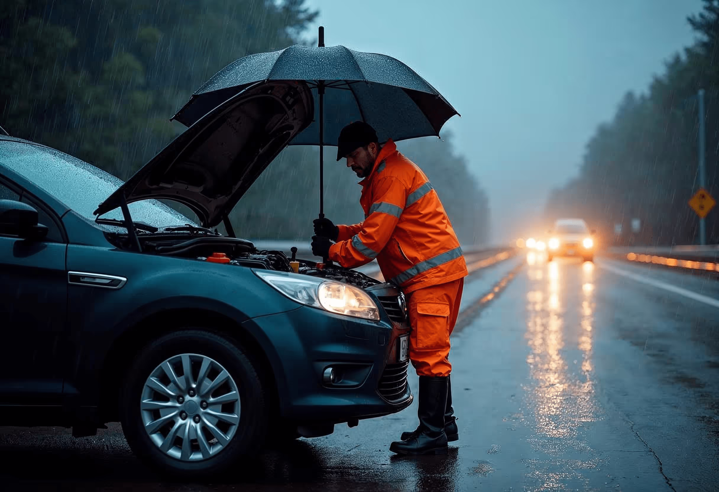a professional at roadside assistance
