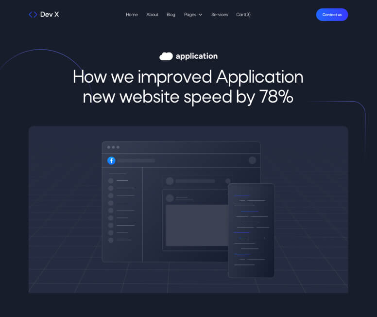 Dev X - Case Study Single page - Development & IT Agency Webflow Template