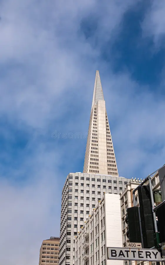 Transamerica Pyramid near Custom Fit Battery Street