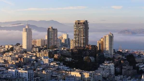 Russian Hill streets and downtown views near Custom Fit personal training