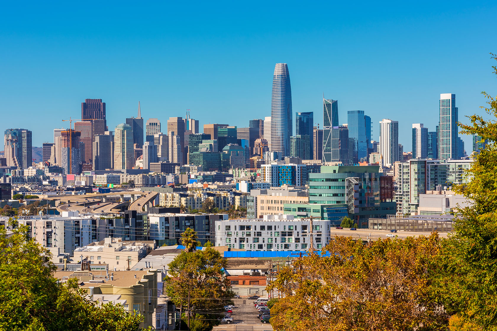 Potrero Hill skyline view near Custom Fit San Francisco
