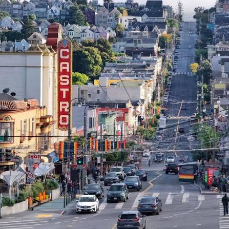 Castro and Market streetscape in San Francisco