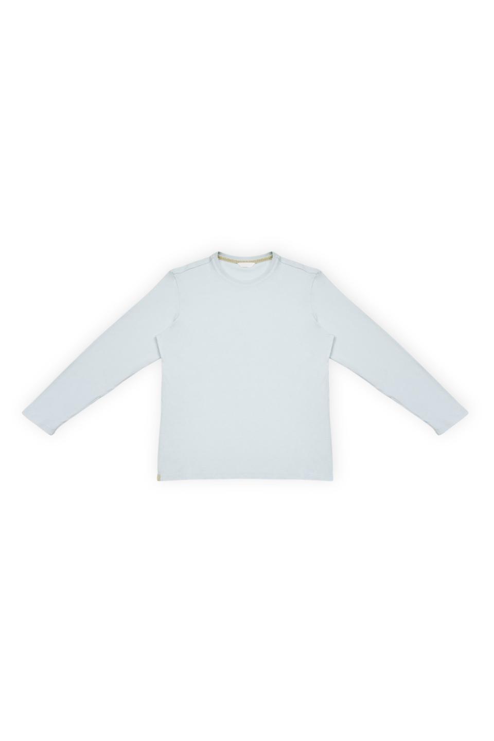 Ribbed Neck Long Sleeve T-shirt
