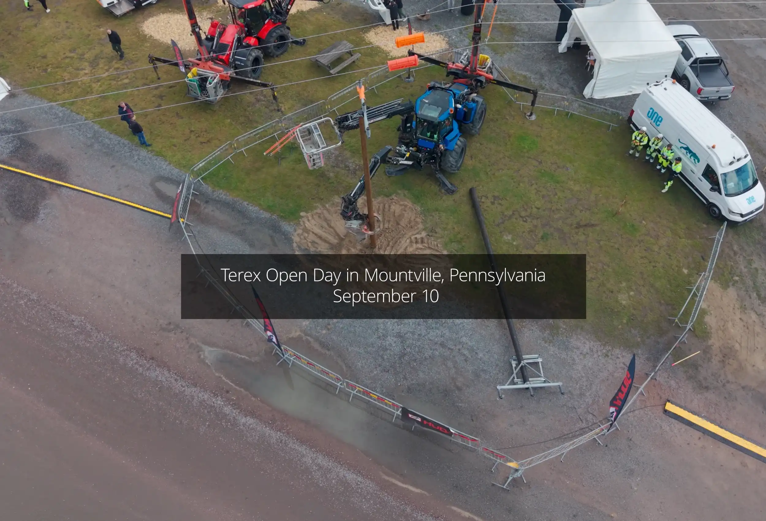 Upplev HUDDIG 1370 i arbete på Terex Open Day i Mountville, Pennsylvania