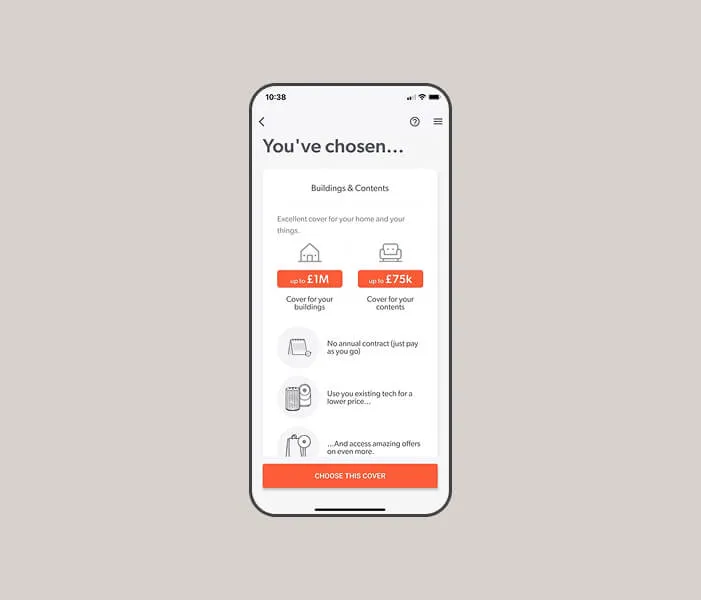 Locket smart home insurance app interface
