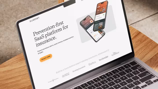 Locket smart home insurance app website hero section