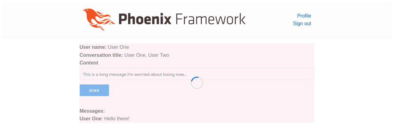 Phoenix LiveView Messenger App - Conversation Disconnected From Server Phoenix LiveView Messenger App - Conversation Disconnected From Server