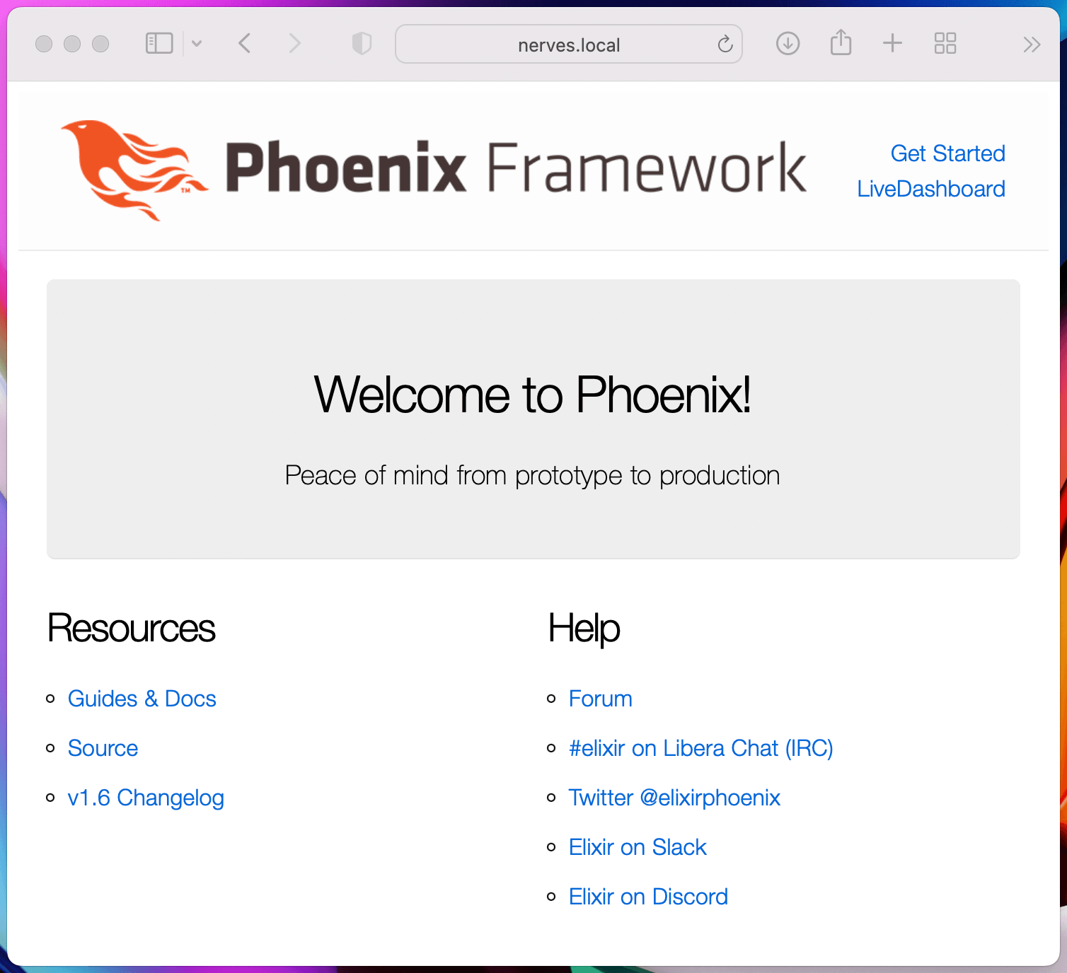 screenshot of the browser with a successful app deployment