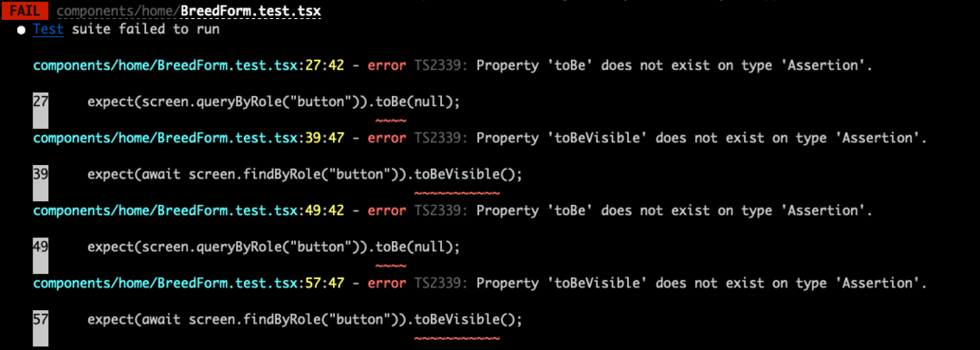 Issue - Testing React Application