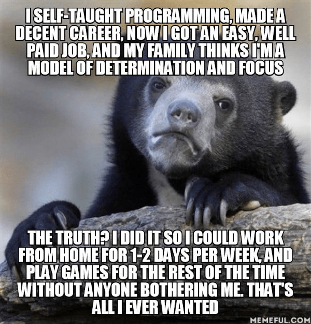 What people think my motivation is, versus what my motivation actually is.