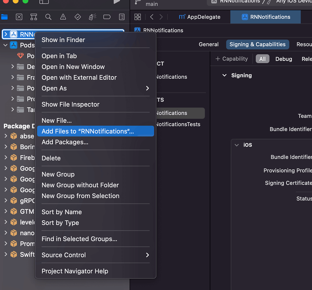 React Native Notifications on IOS native parts React Native Notifications on IOS native parts