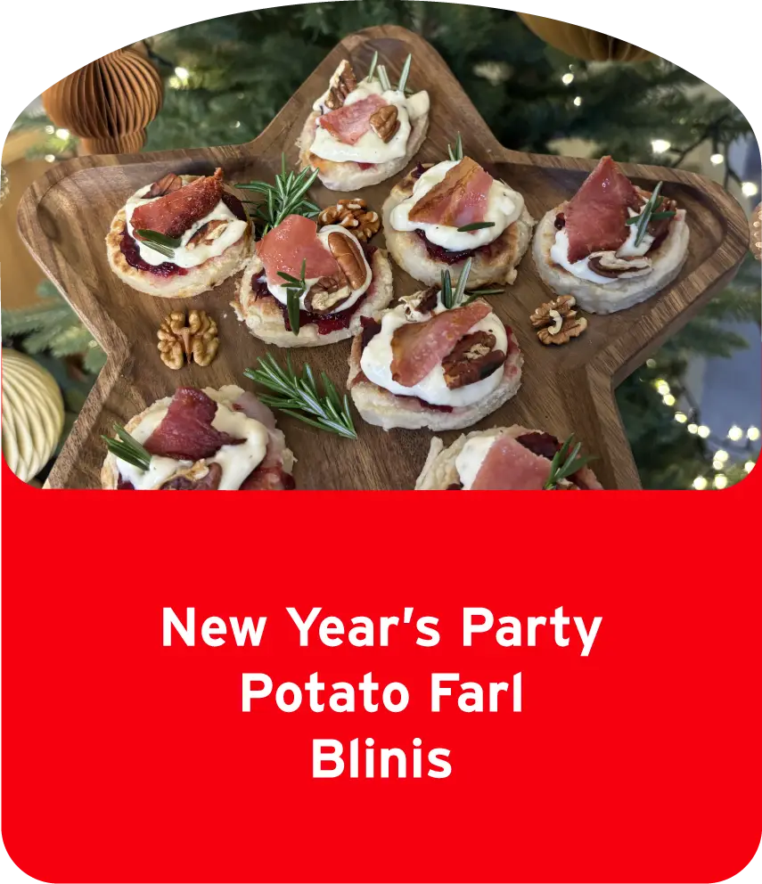 New Year’s Party Potato Farl Blinis