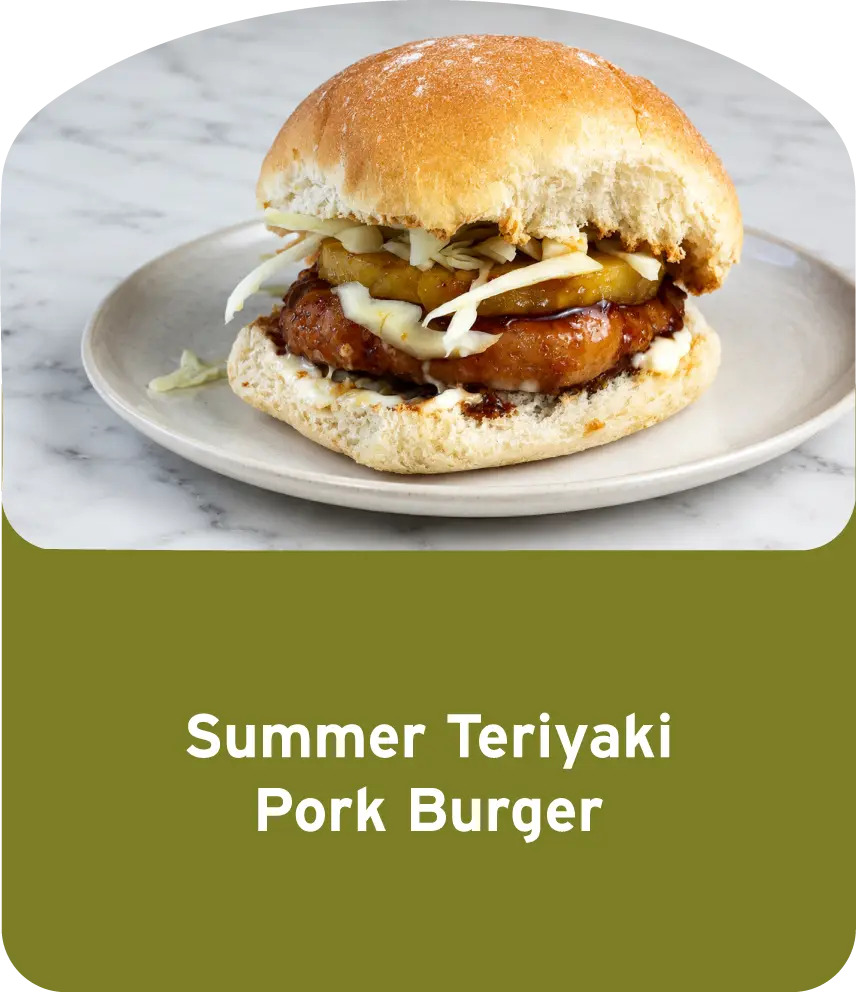 Summer Teriyaki Pork Burger