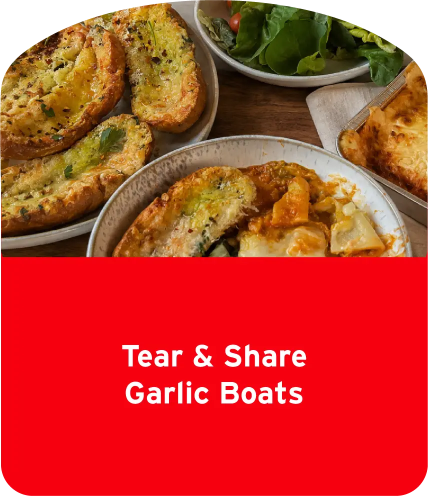 Tear & Share Garlic Boats