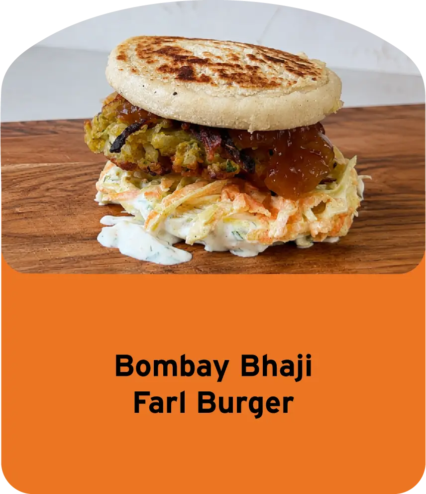 Bombay Bhaji Farl Burger