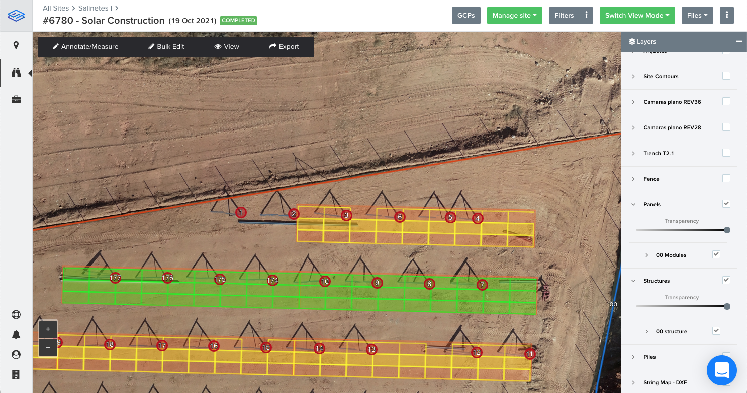 Screenshot in Fuse platform on how to track design deviations