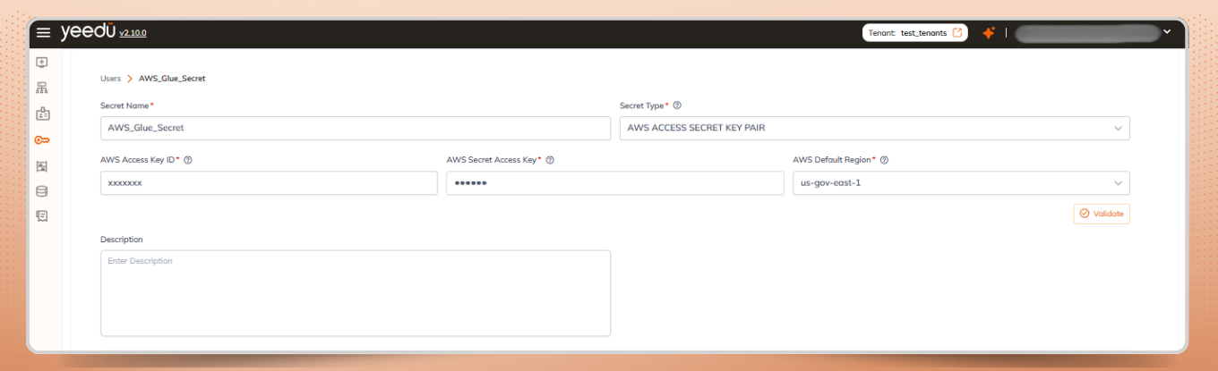 Creating AWS user credentials as Secrets