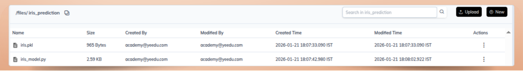 Upload the script file to the Workspace Files at the desired location 