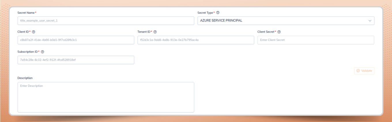 Principal secret setup in Yeedu
