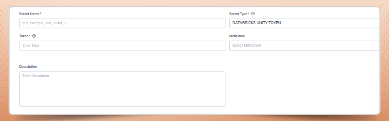 Token secret setup in Yeedu