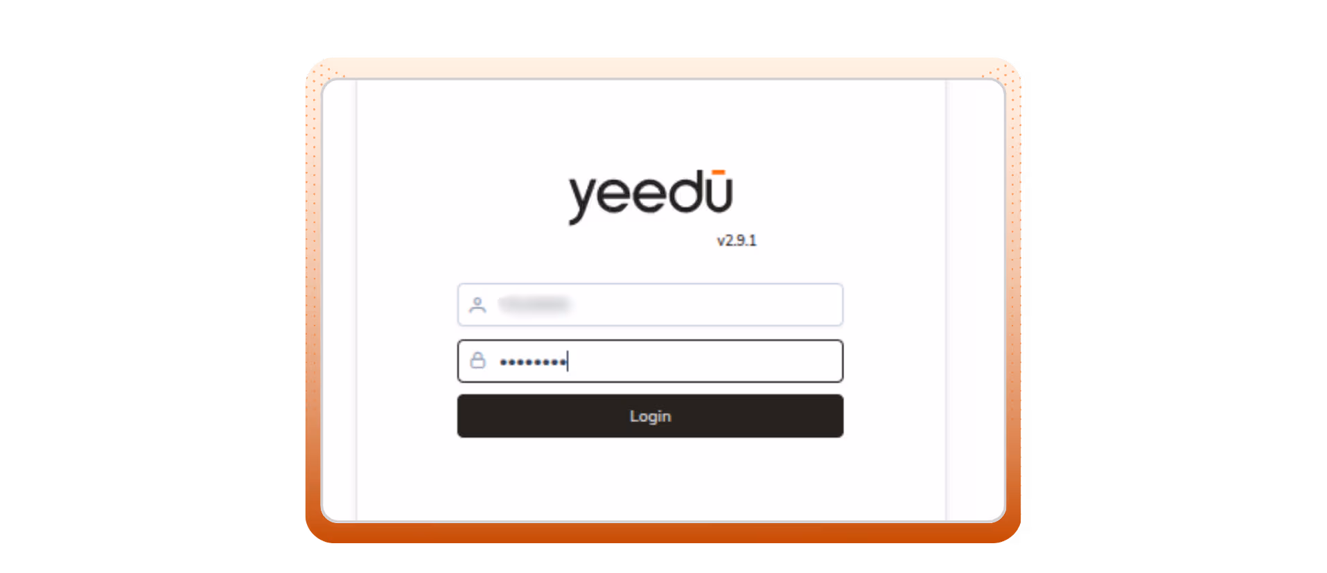Username–password login screen for enterprise authentication