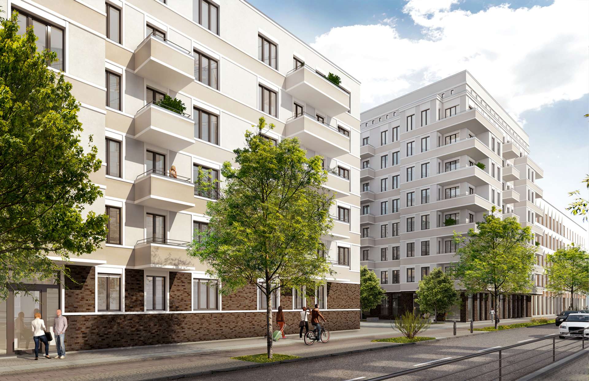 Haus mit Fahrstuhl Visualisierung Gebäudeansicht