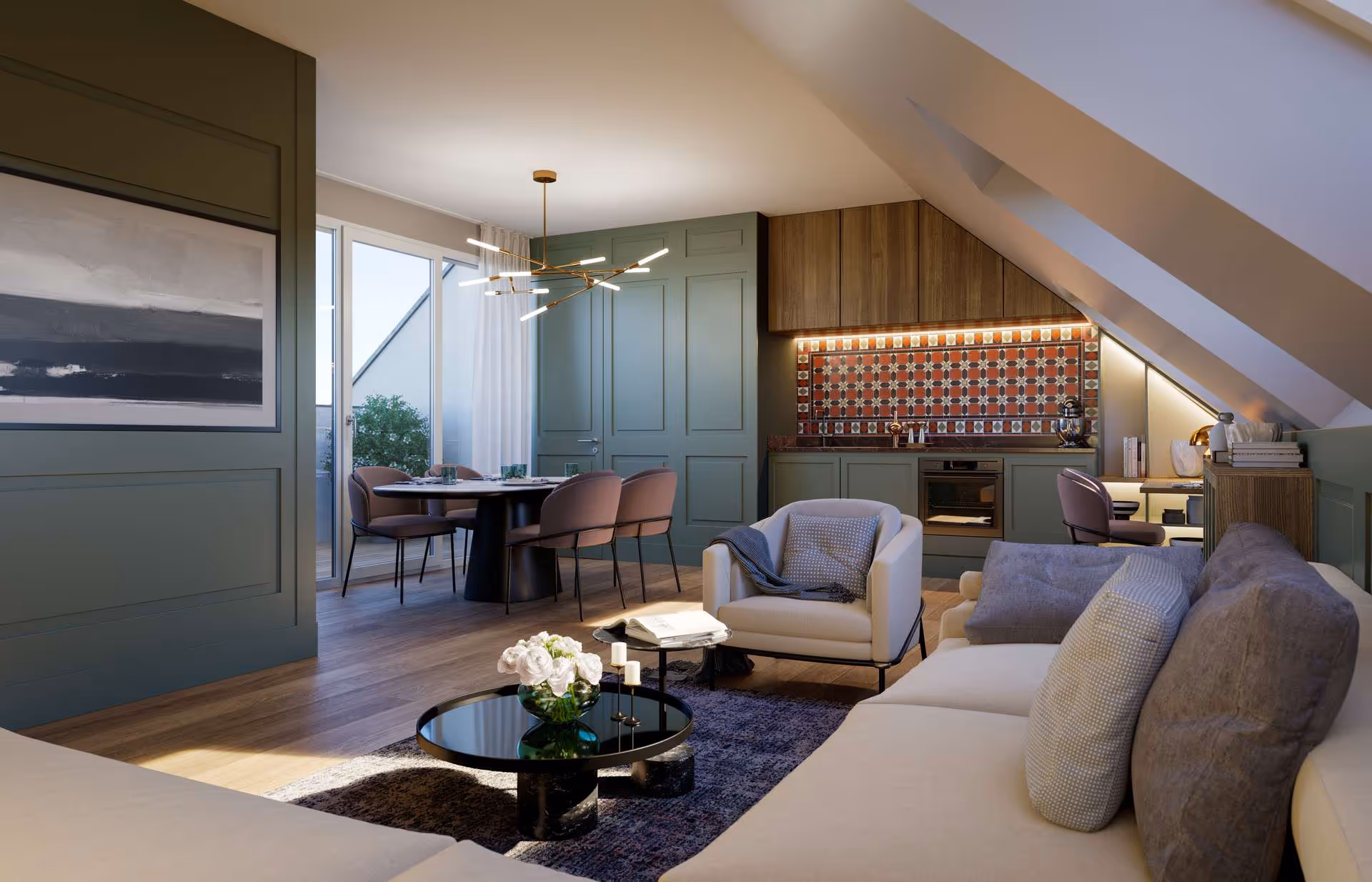 objektbild Visualisierung Wohnen, Essen, Kochen