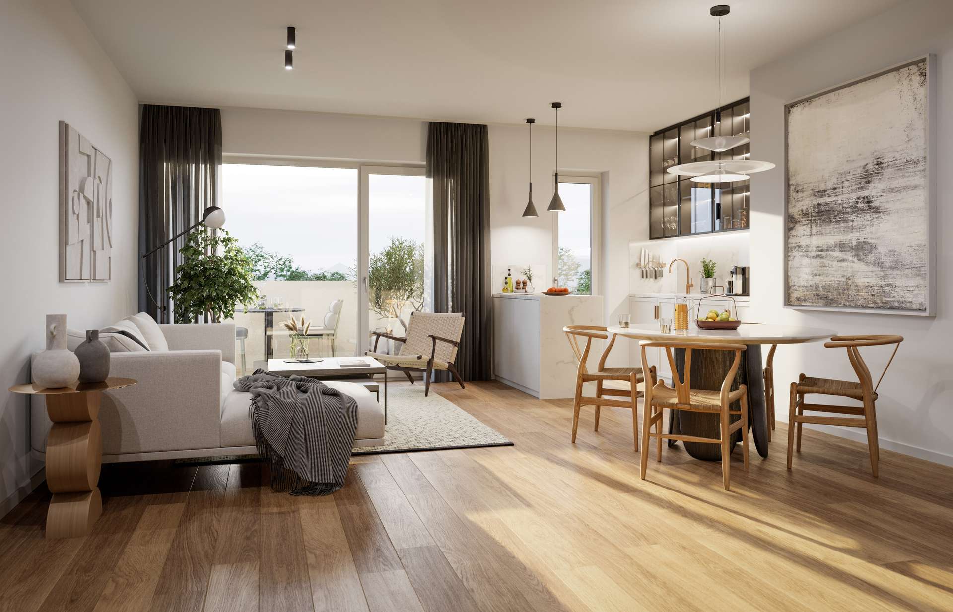 Visualisierung Wohen, Essen, Kochen