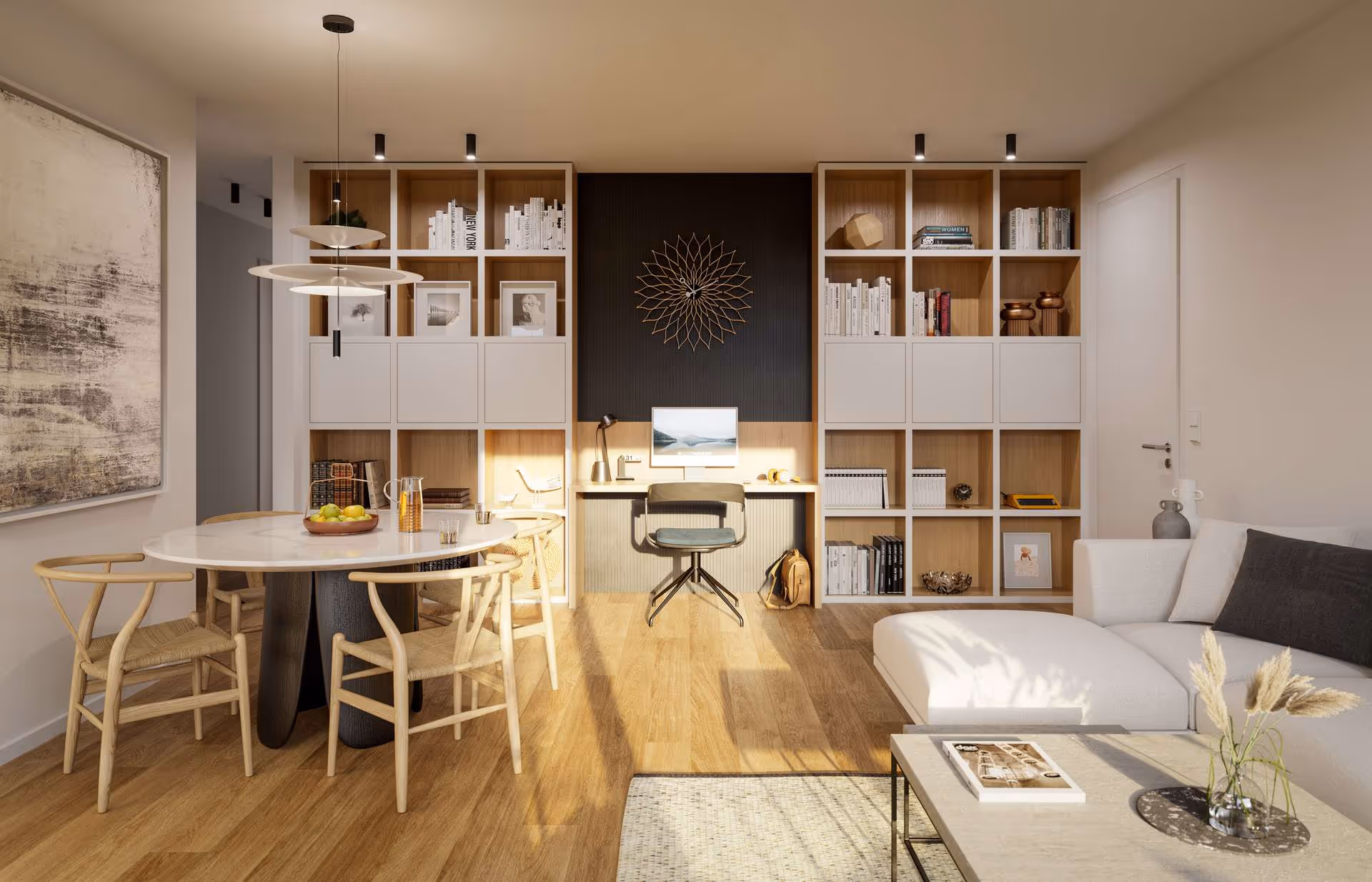 objektbild Visualisierung Wohen, Essen, Kochen