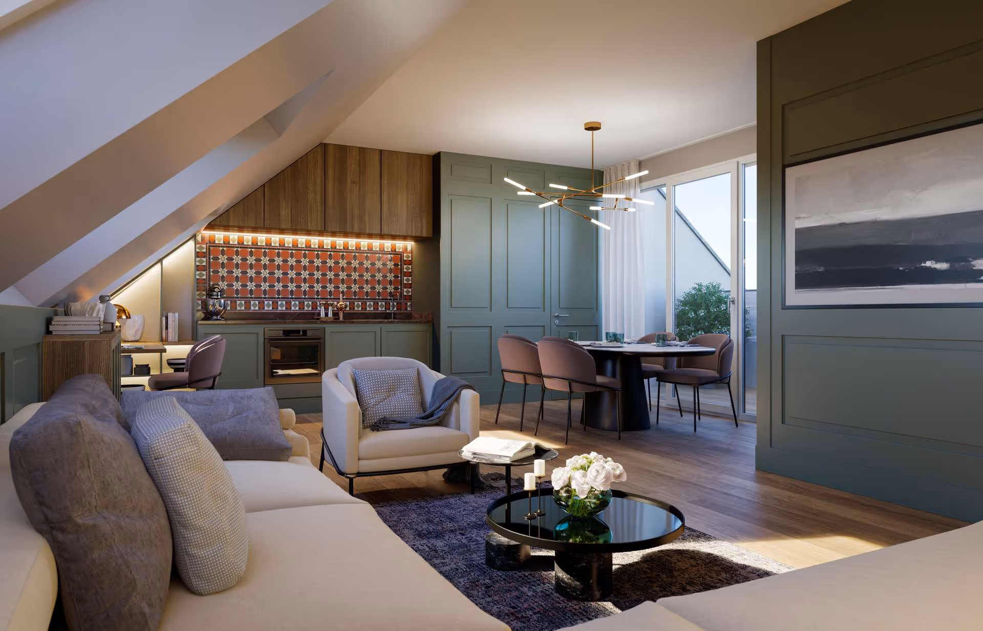 Visualisierung Wohnen, Essen, Kochen