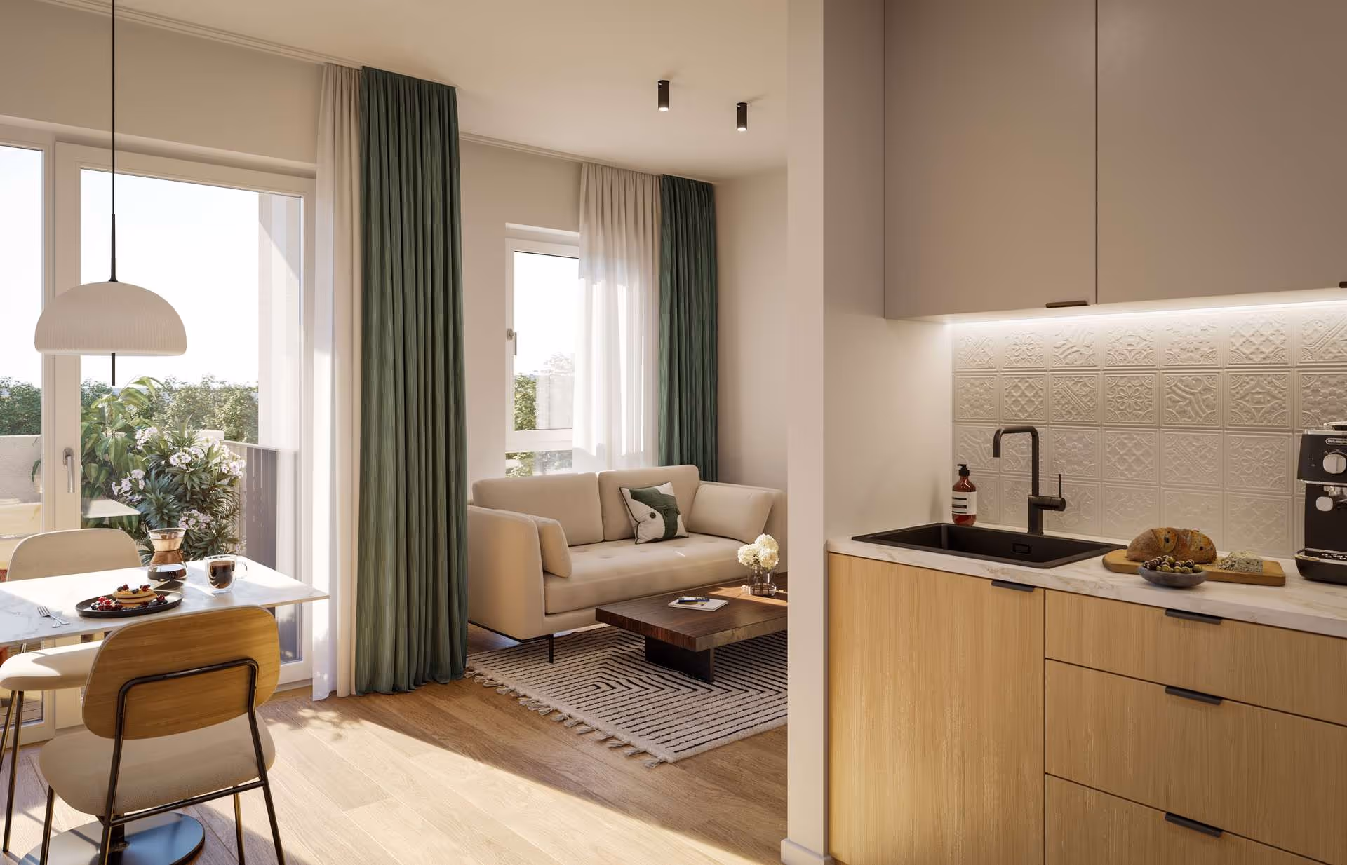 Visualisierung Wohnen, Essen, Kochen