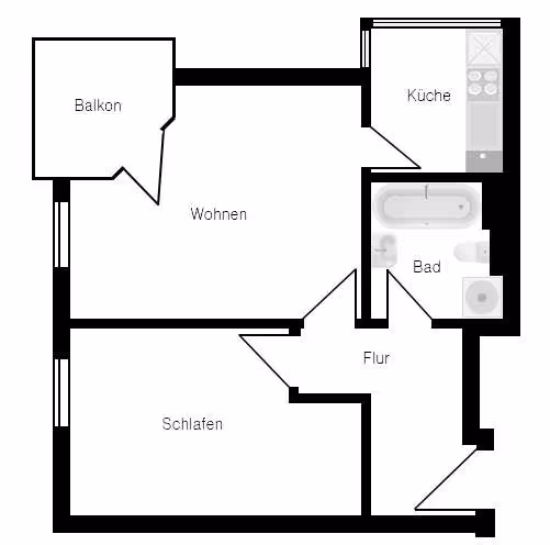 Grundriss WE 26, Robinienweg 5