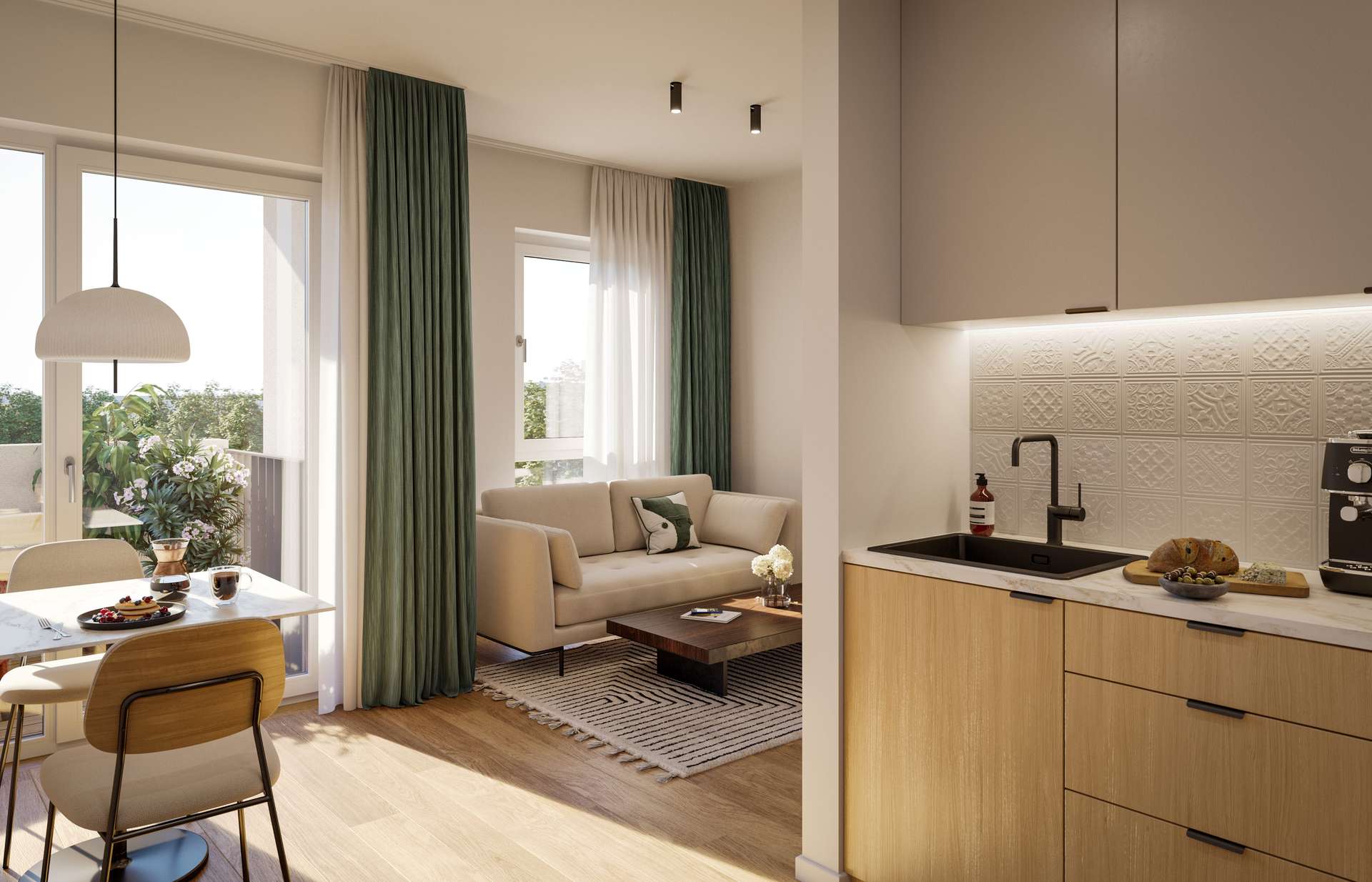 objektbilder Visualisierung Wohnen, Essen, Kochen