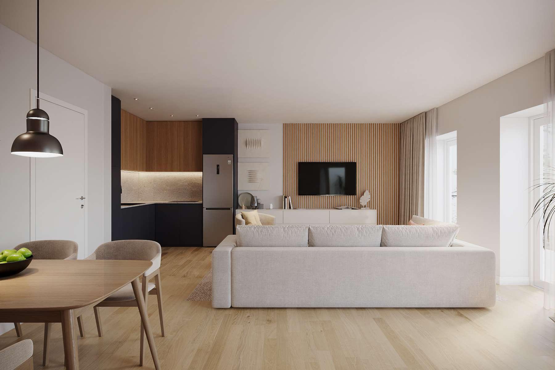 Visualisierung Wohnen/ Kochen