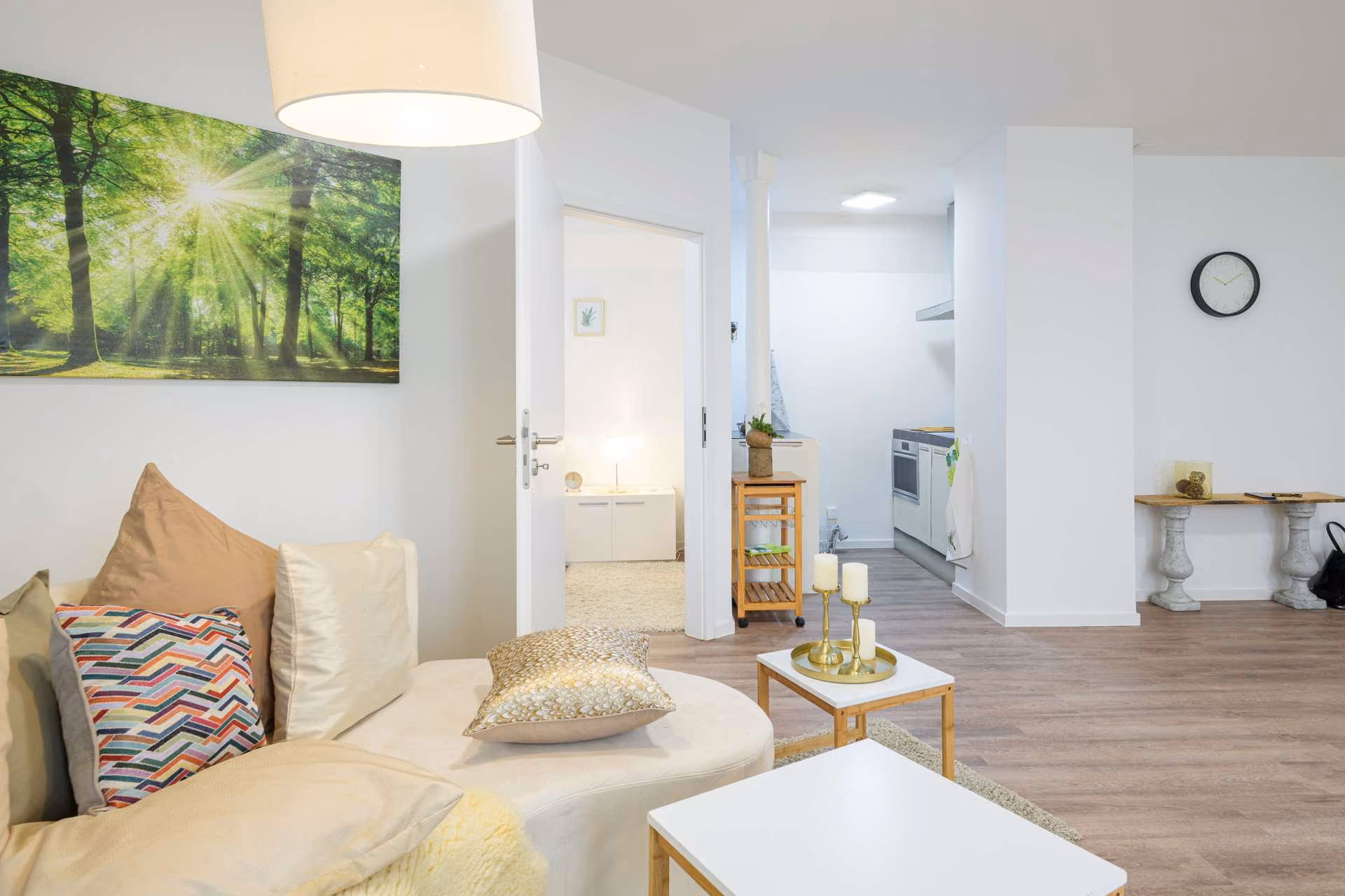 Referenz Ferienwohnung Wohnbereich mit Küche