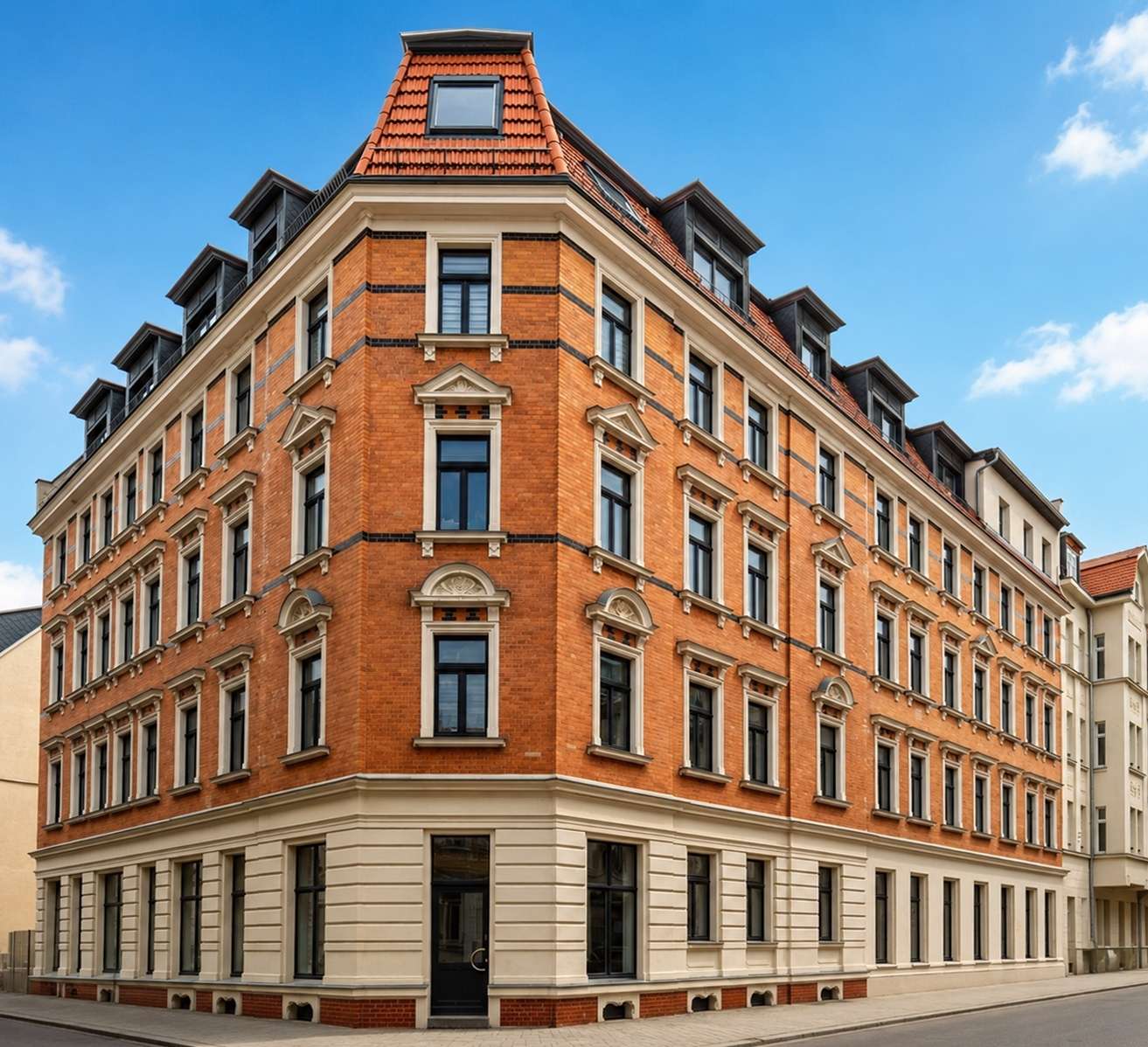 Haus mit Fahrstuhl Gebäudeansicht
