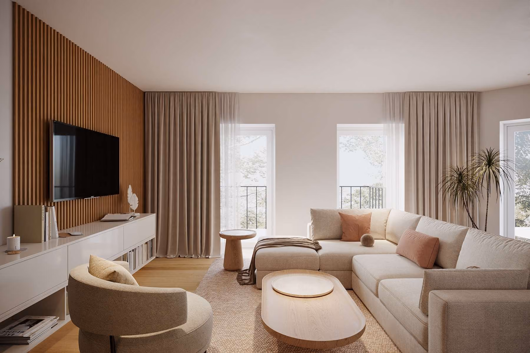 Visualisierung Wohnen/ Kochen