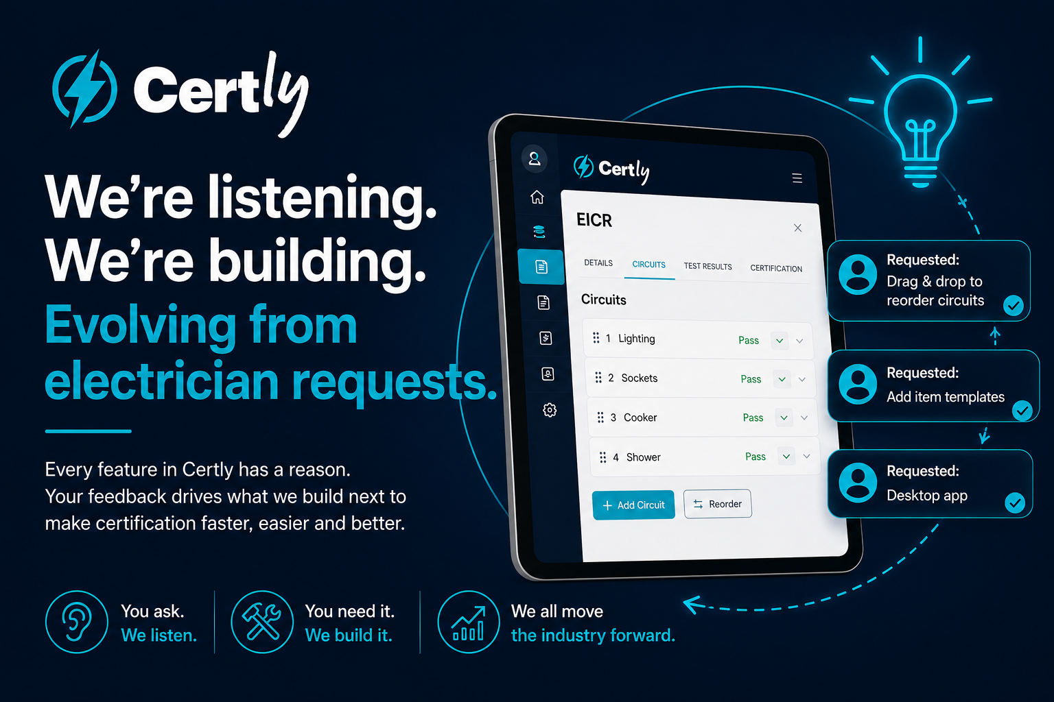 Certly Updates: Built Around Feedback From Electricians