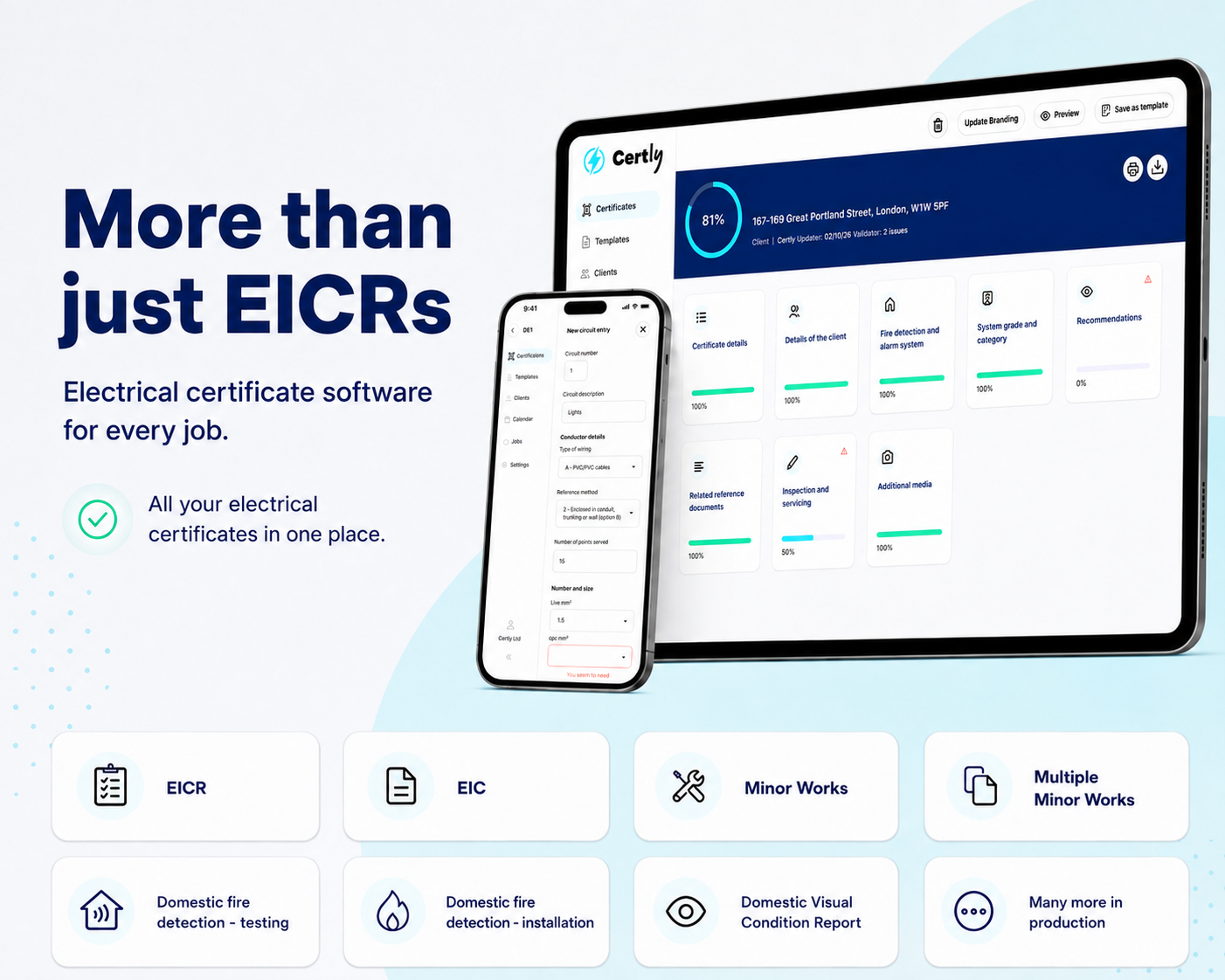 Electrical Certificate Software for Electricians | Certly