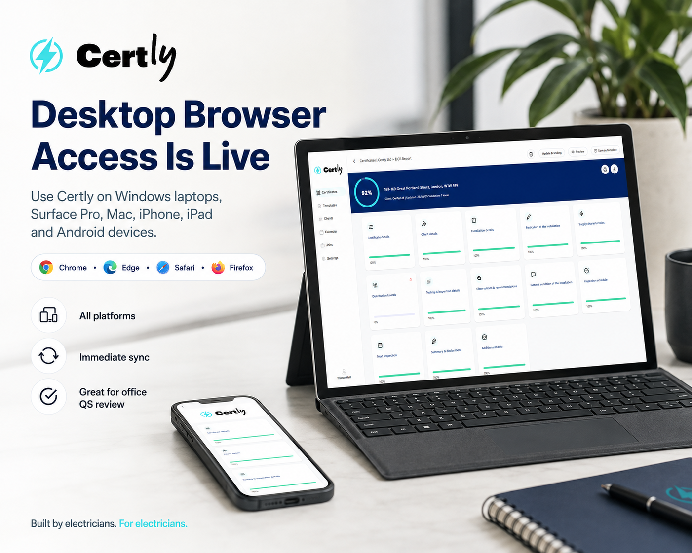 Electrical Certification Software for Windows & Desktop | Certly