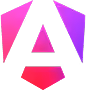 Angular framework logo consisting of a stylized letter A in purple and pink gradient within a shield shape.