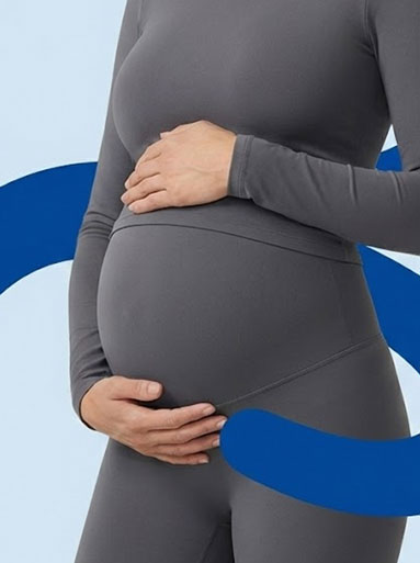 Illustration of pregnancy and DNA strands used to explain NIPT in Birmingham and early genetic screening.