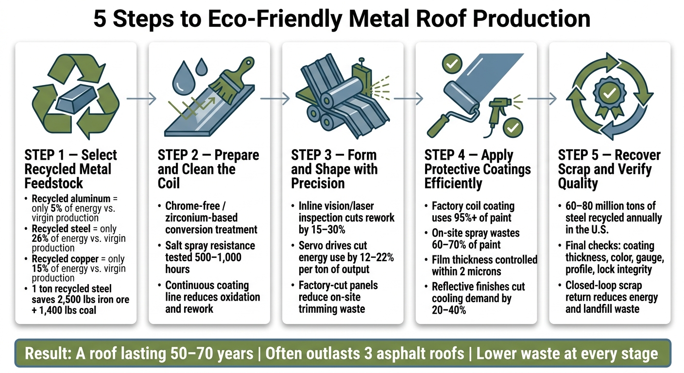 5 Steps to Eco-Friendly Metal Roof Production