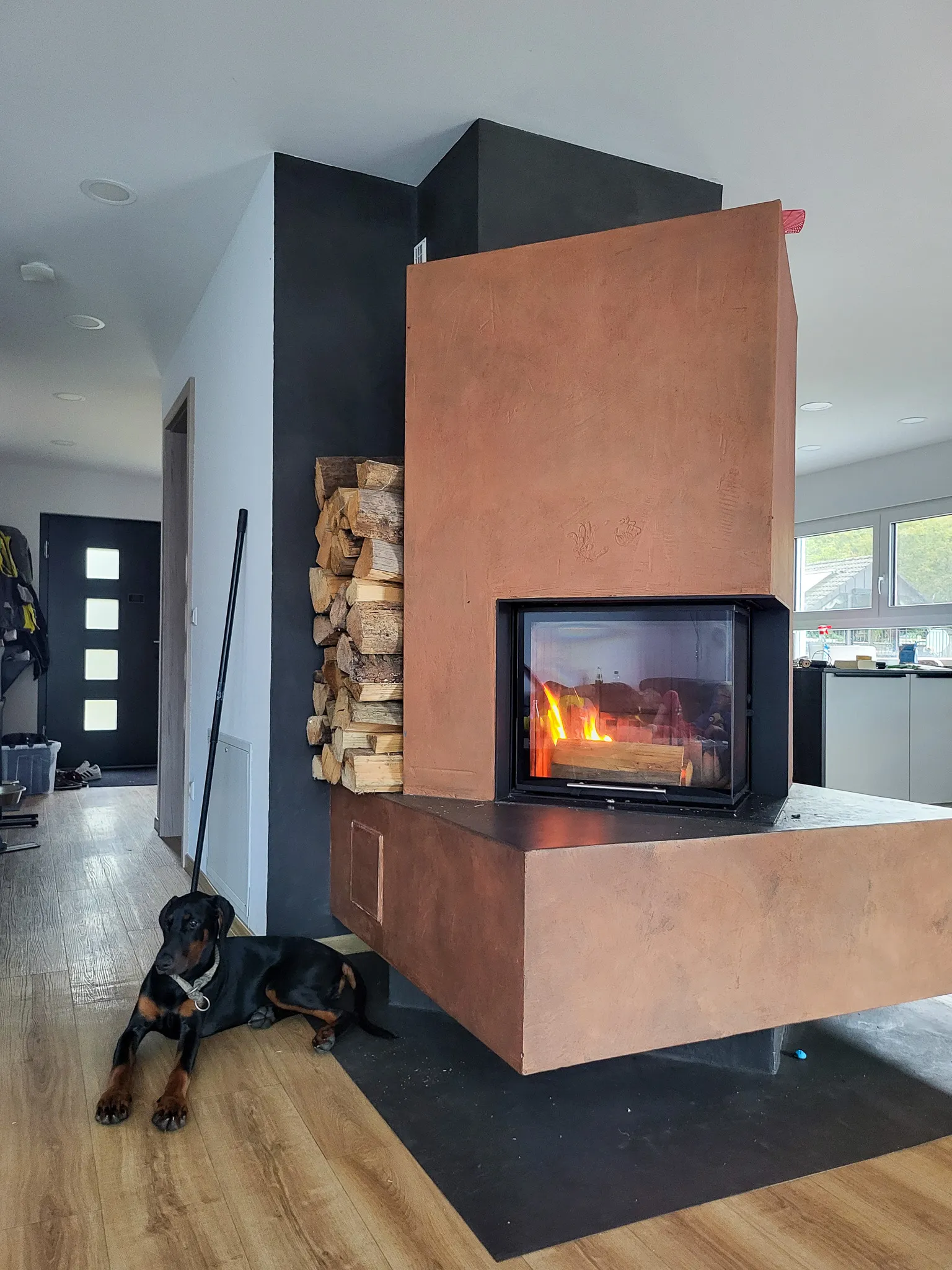 Kamin Fugenlose Oberfläche