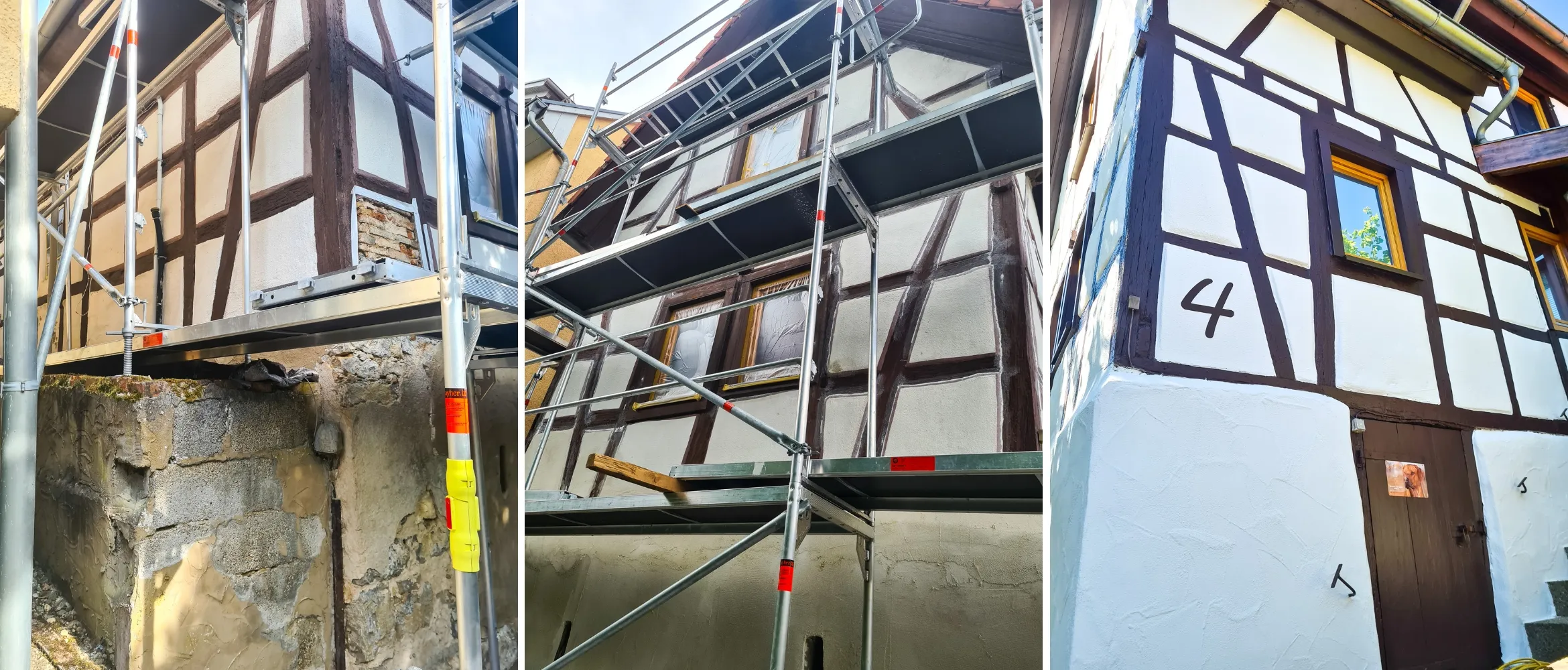 Malerbetrieb Burkert Malerarbeiten Fassade Fassadenarbeiten Wärmedämmung Lackierarbeiten fugenlose Böden fugenlose Oberflächen Brandschutzsanierung Fachwerk