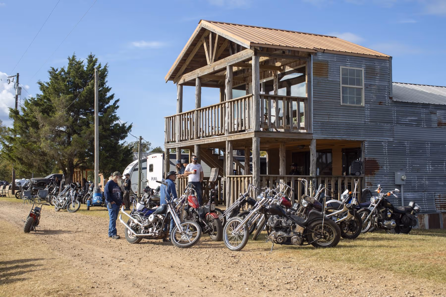 Bikes parked in front of old, western building