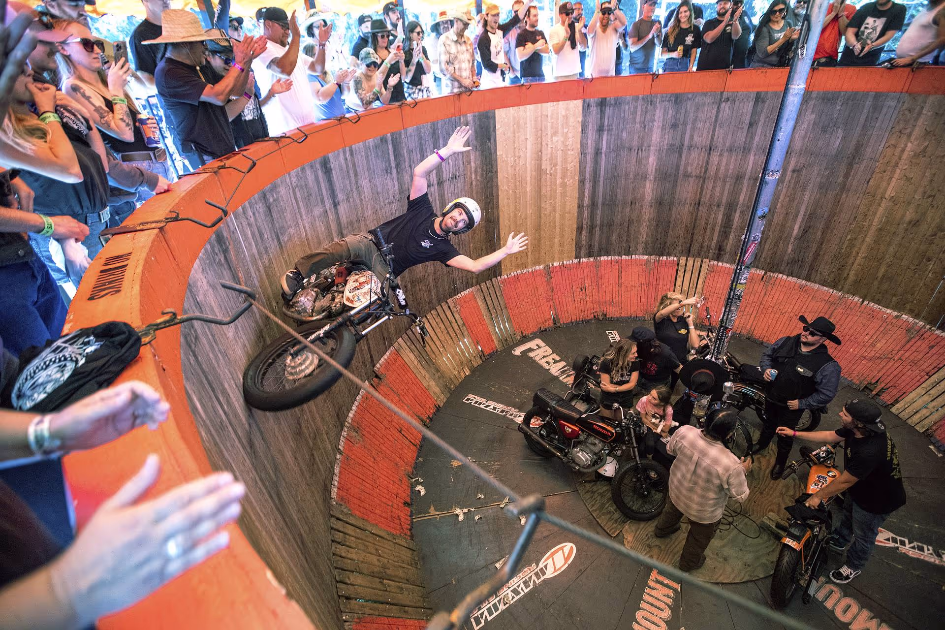 Trick rider doing tricks