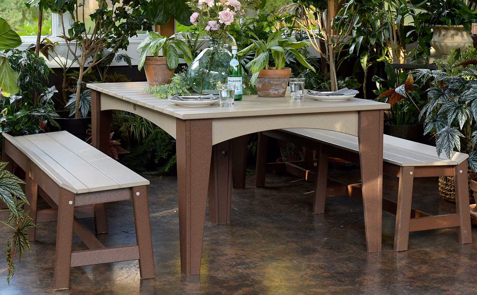 44" x 72" Rectangular Island Dining Table