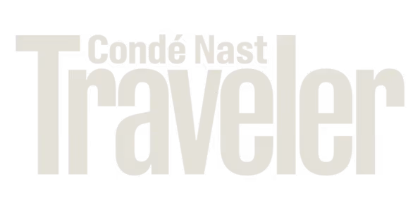 Condé Nast Traveler logo in grey on black, highlighting travel sophistication for Reset Hotel stays